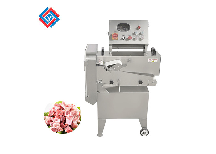 JY-303A 304SUS 120 mm Width Conveyor Belt Frozen Ribs Cutting Machine Slitting Machine Meat Dicing Machine