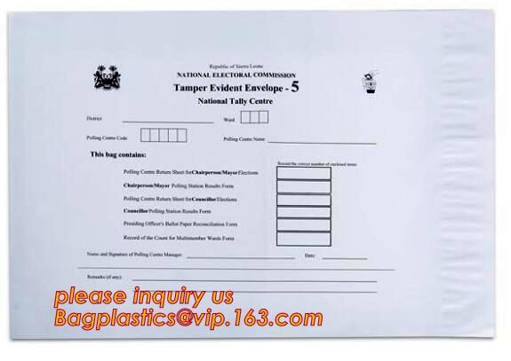 Security plastic bag with adhesive tape for cash, plastic money bag, Security Money Cash Bag For Airport/Bank and police