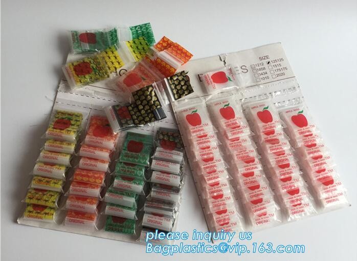 reusable custom apple k bags, Mini apple plastic baggies, Recycled Clear Mini Heavy Duty k Bag apple baggie