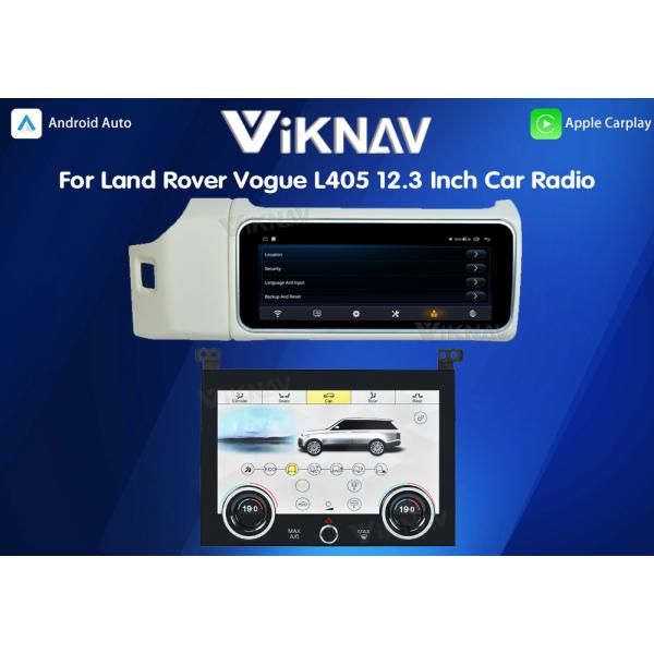 Viknav 12.3 Inch Touch Screen Car Radio And AC For Land Rover Range Rover Vogue L405 2013-2017 Multimedia Player GPS Navigation Head Unit (White All)