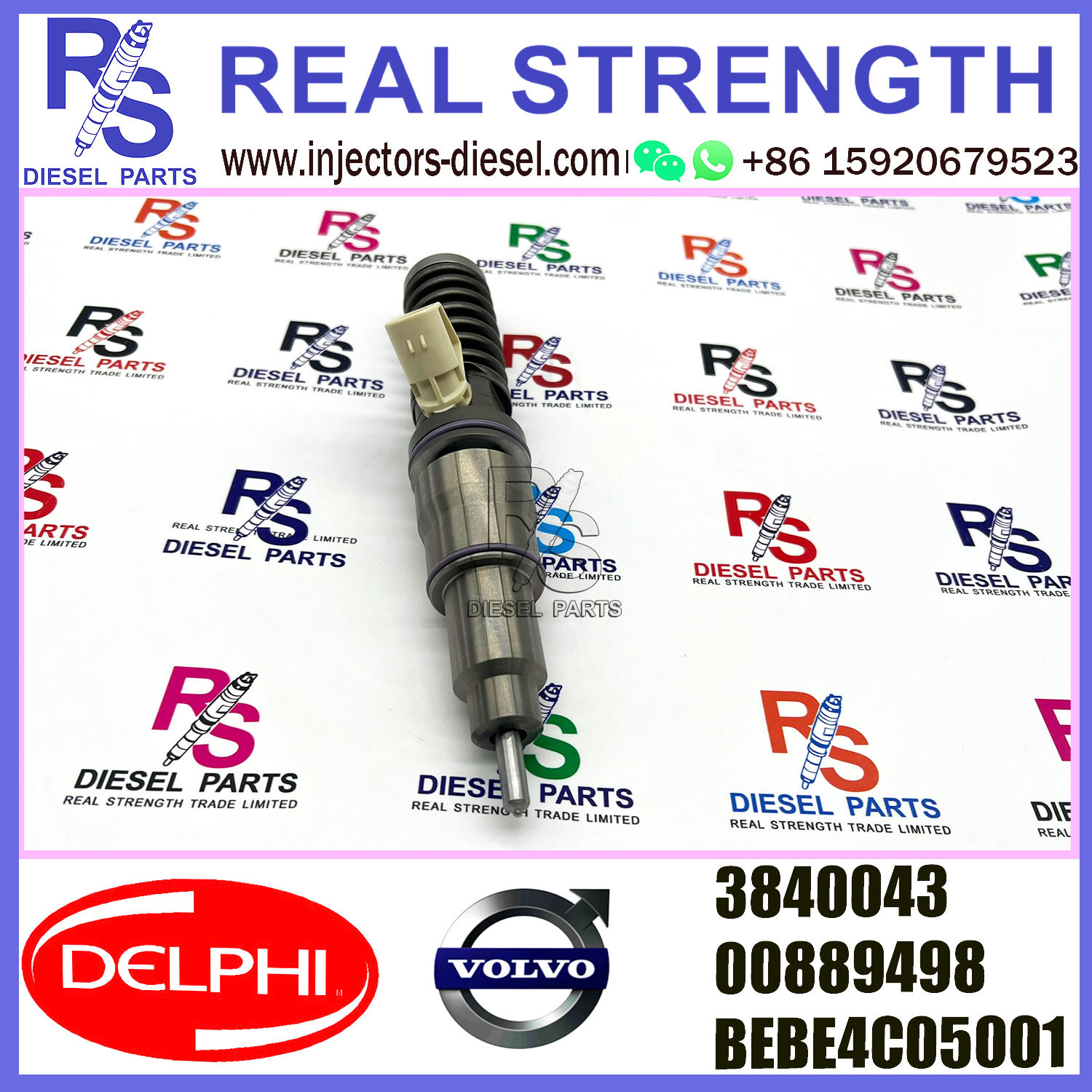 DELPHI 2pin injector 889498 00889498 BEBE4C07001 Diesel pump Injector V-O-L-V 889498 BEBE4C05001 E1 for 9.0 LITRE MARINE