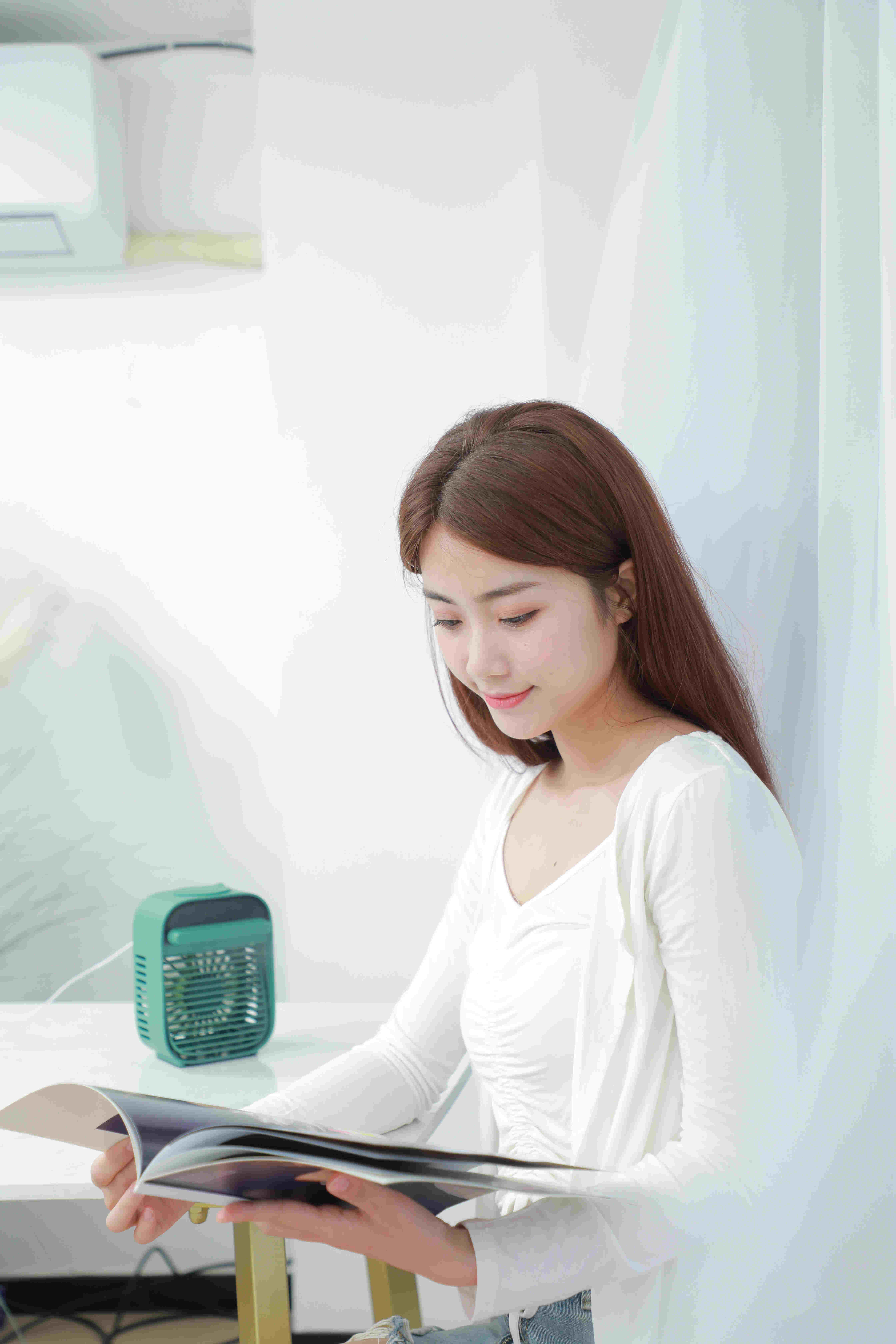 Water Mist Spray Rechargeable Battery Powered Fan