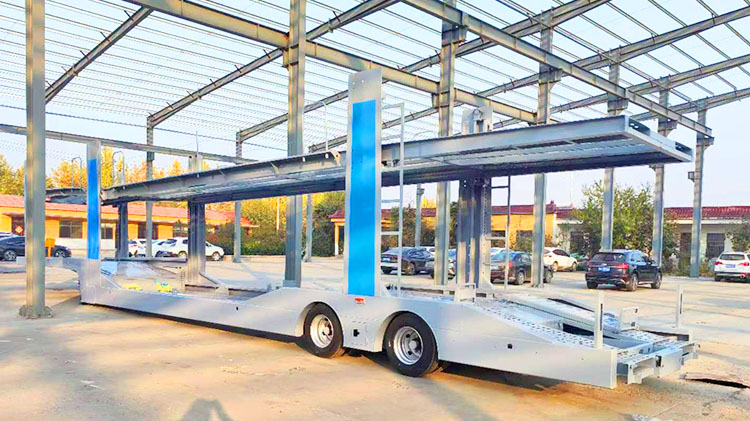 2 Axle Car Carrrier Trailer Truck Car Hauler Car Transport Trailer European style for Sale in Russia