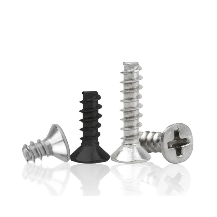 ZINC Plated C1022 Metric Measurement System Self-Tapping Screw with Cross Flat Head