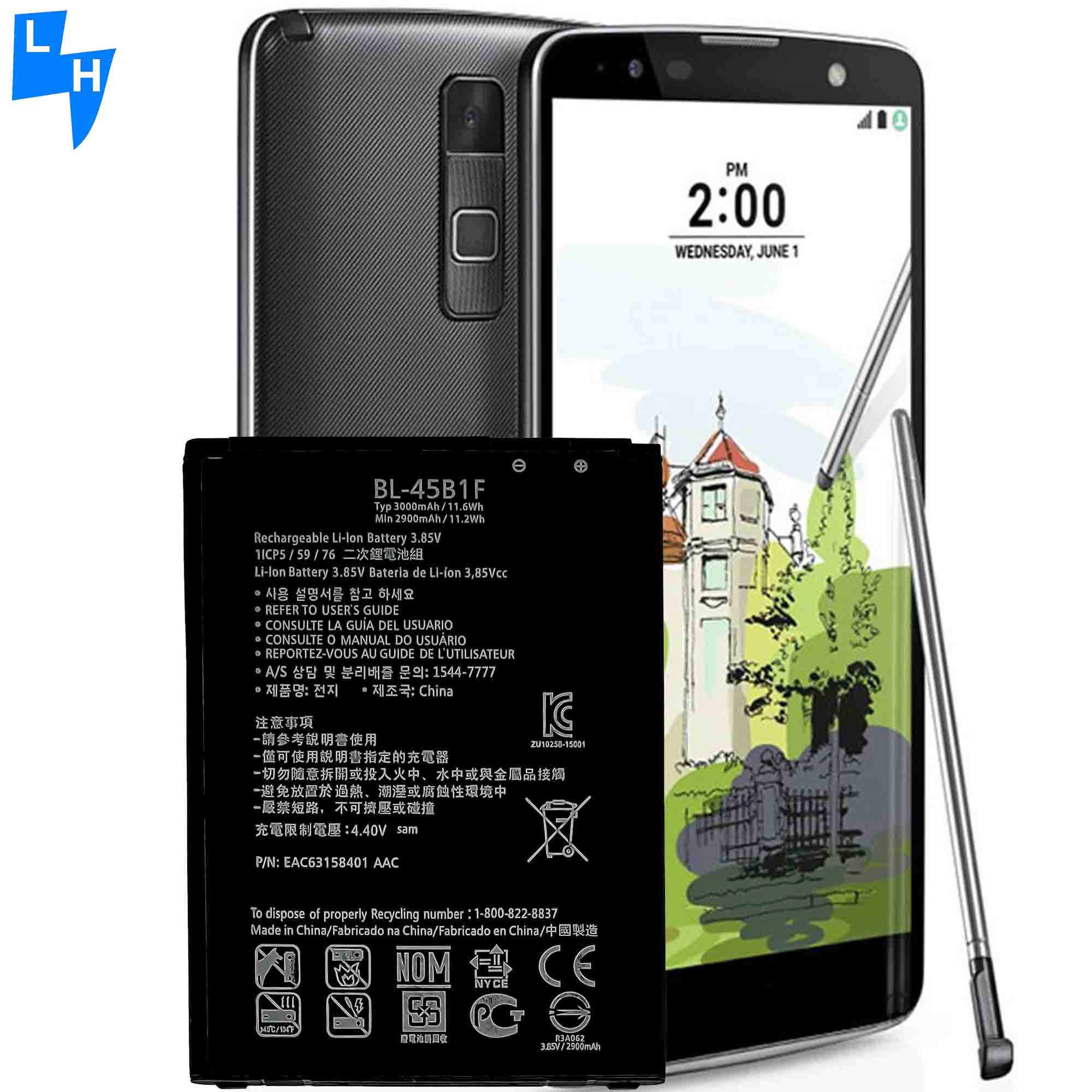 High Capacity 3000mAh BL-45B1F Mobile Phone Battery for LG V10 H961N H962 H968 H900 H901 VS990