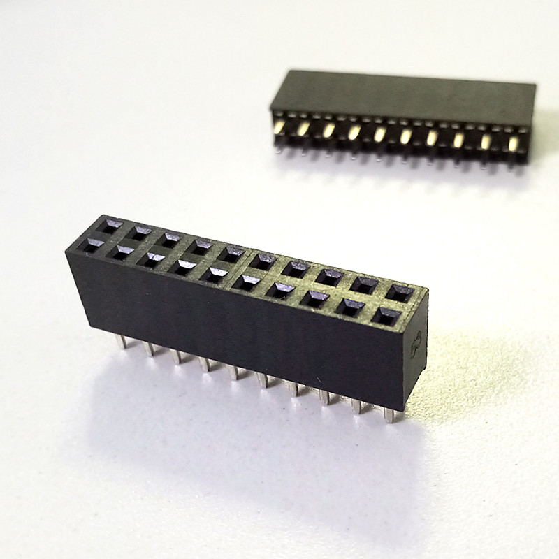 PA6T Single Dual Row 16 Pin Female Header Connector 2.54mm Pitch