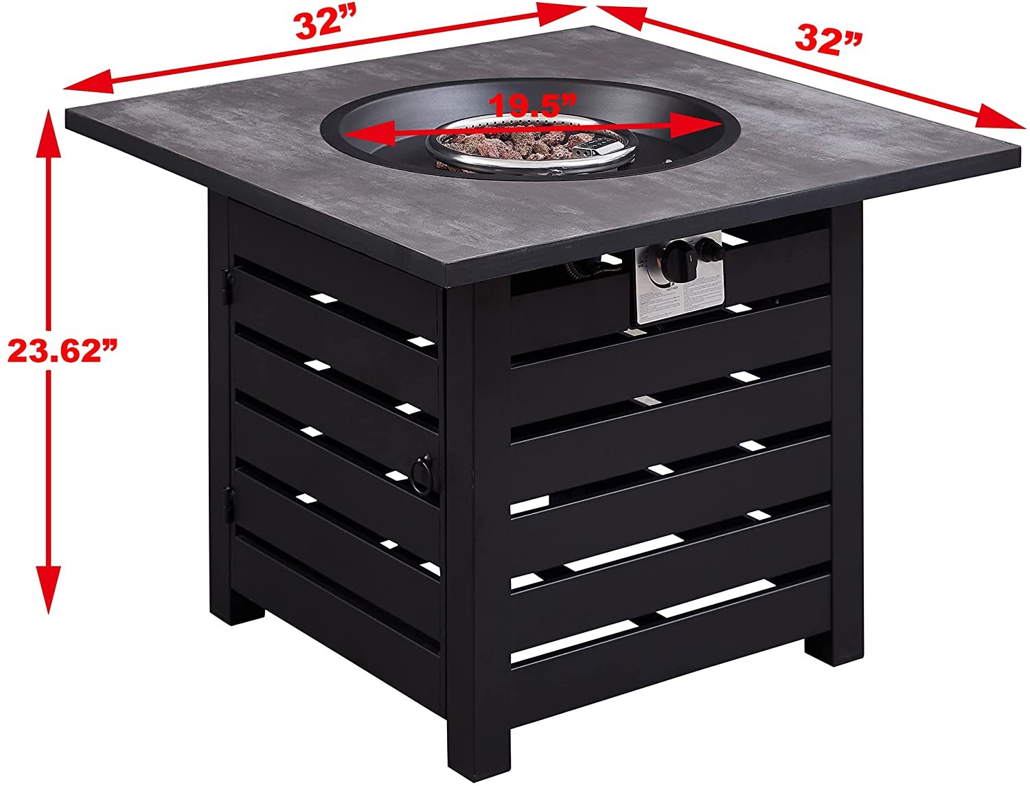 32'' Outdoor Natural Gas Firepit