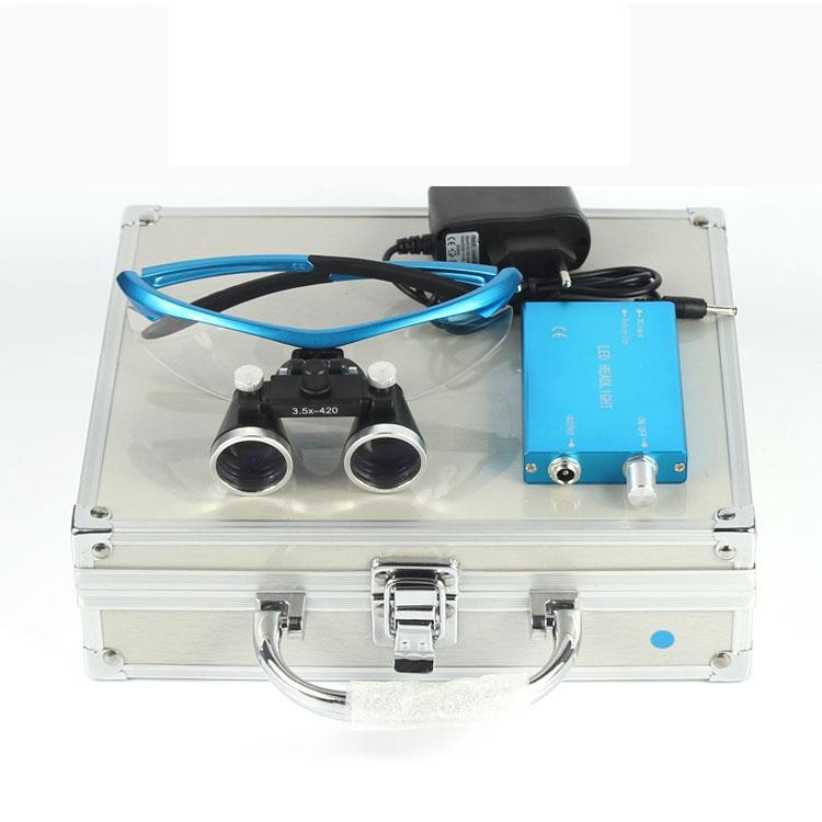 2.5times Colorful Dental Surgical Binocular Magnifying Loupe with LED Light