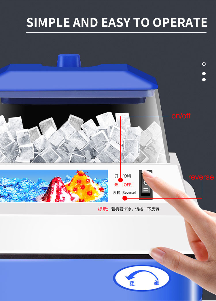 5l 320rpm Commercial Snowcone Machine Aluminum Crushed Ice Shaver