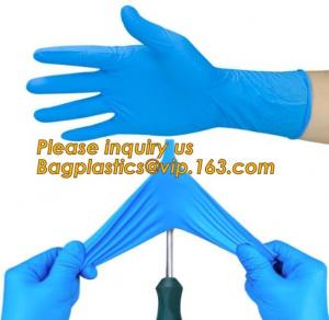 Buy cheap Disposable powder free black examination nitrile gloves manufacturers,Colored Nitrile Gloves Disposable Medical Blue Pow product