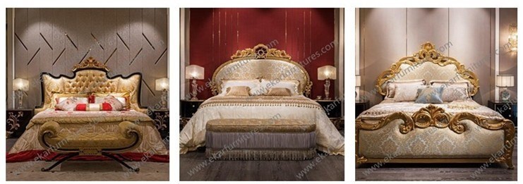 Beds classic bed king bed royal luxury bed solid wood bed supplier Italy style LS-A803A