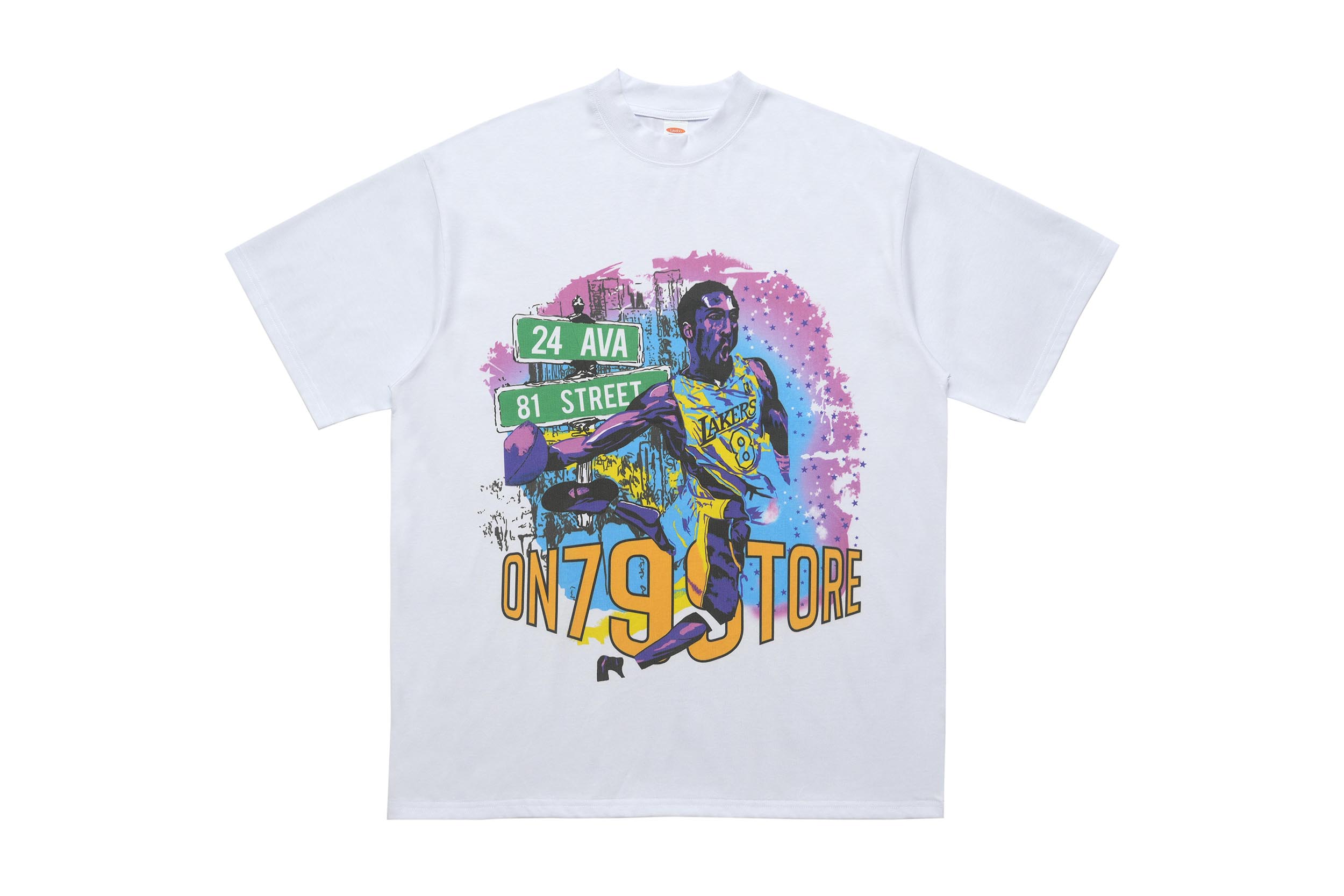 High Street 100% Cotton T-Shirt Oversized and Retro Letter Print with Heavyweight Fabric