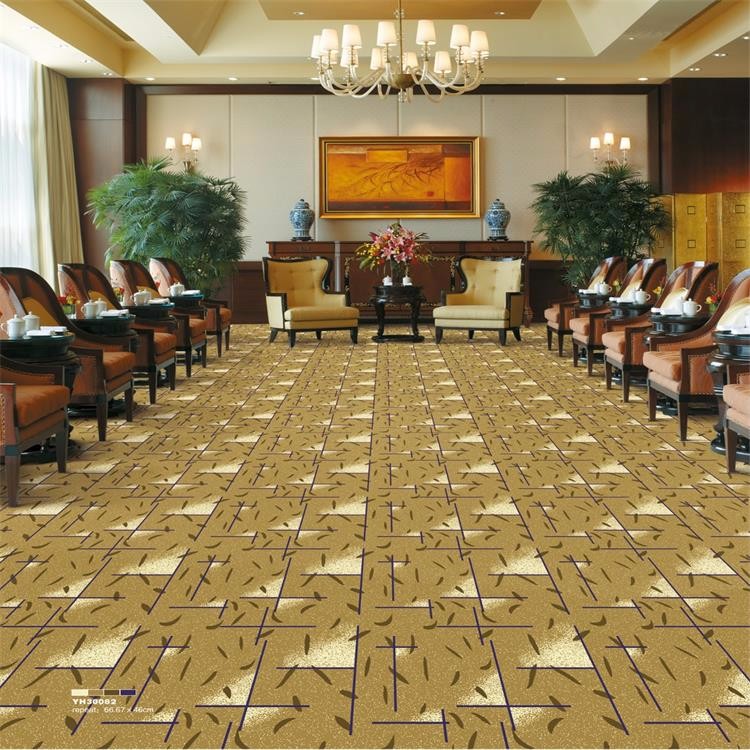 Modern ceramic tile pattern printed wall to wall carpet for school