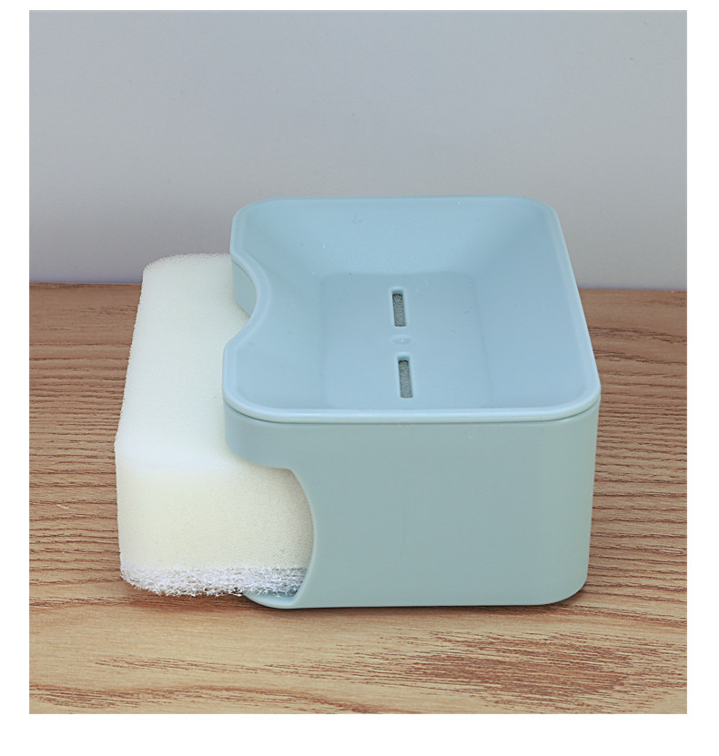 Double Layer Drain Soap Box Absorbent Sponge Bathroom Soap Box