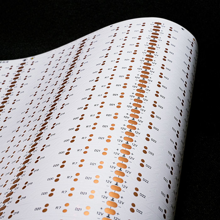 2835 LED Flexible Electronic Printed Circuit Board With White Film 12V FPCB Board