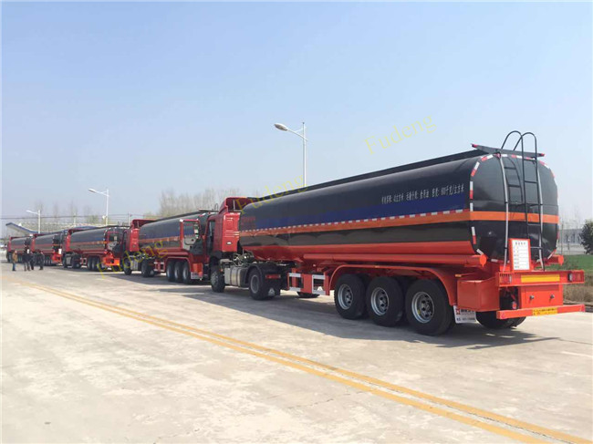 50000 Liters transport bitumen tank truck trailer with heating system