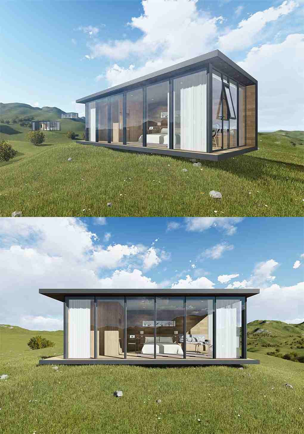 Homelike Modern Prefab Cabin House , Portable Prefab Homes Easy Installation