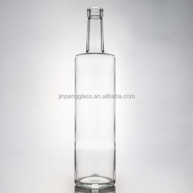 Clear or Customized Cork Cap 700ml 750ml Round Glass Bottle for in Yuncheng Valiant
