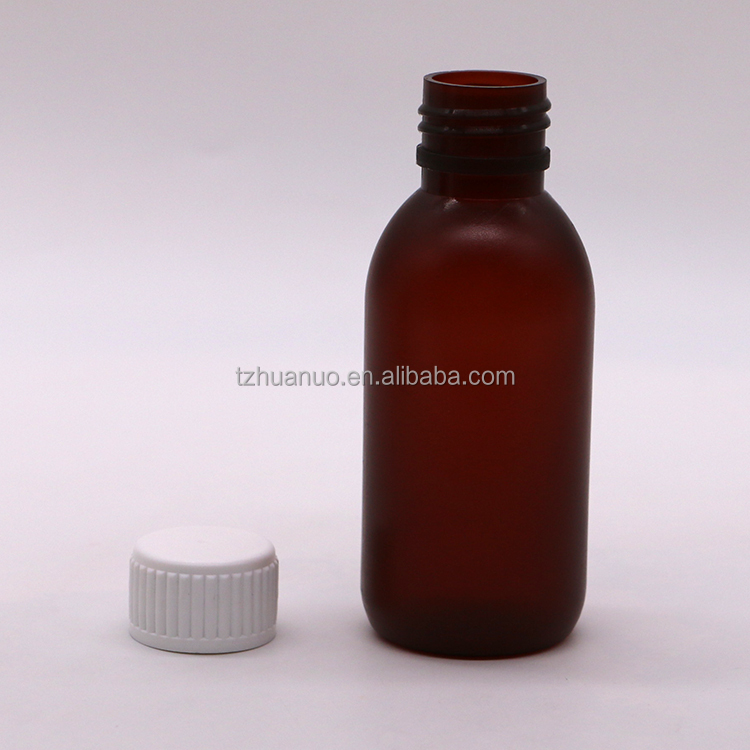 120ml Cough Syrup Round Liquid Frost Plastic Bottle Container for Medical Waste