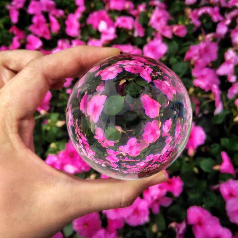 3" 4" 5" inch transparent colored resin ball UV ball glow in dark glitter ball