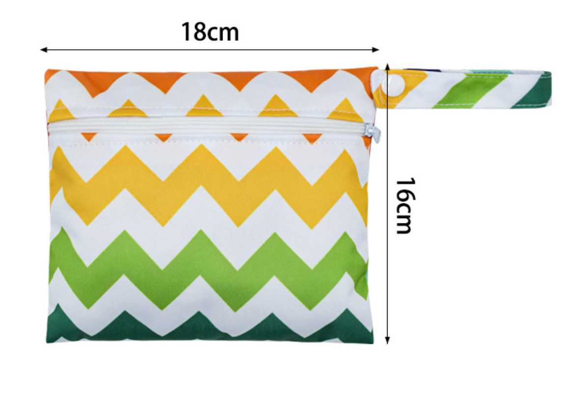 15x18cm Mini washable reusable menstrual pads Cloth Bag sanitary Zipper Waterproof