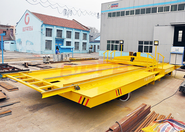 BEFANBY flatbed railway equipment trailer for ferrying other vehicle