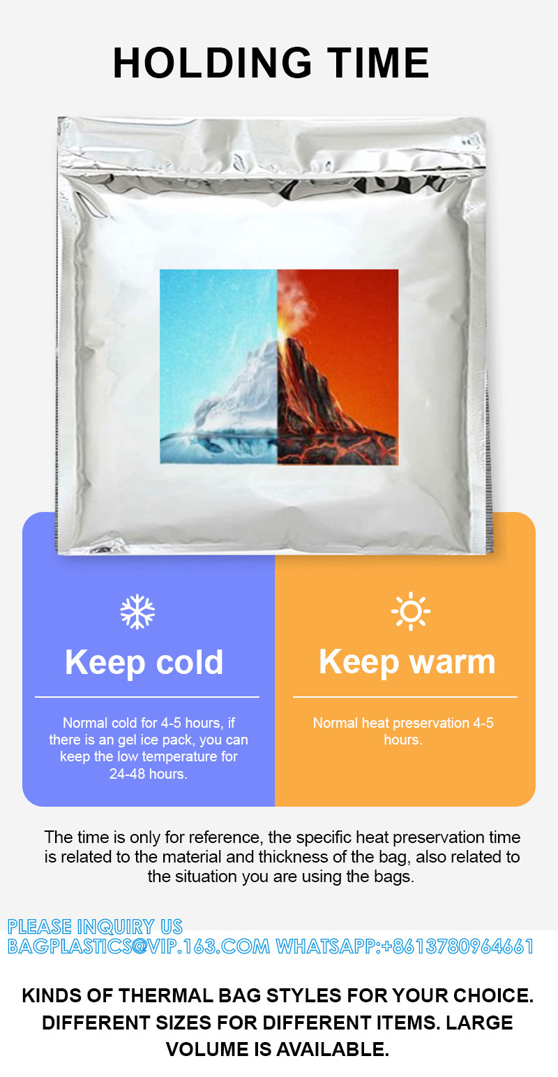 9 X 12 Inch Disposable Metallic Aluminium Foil Hot Cold Thermal Insulated Bubble Cooler Mailers Envelope