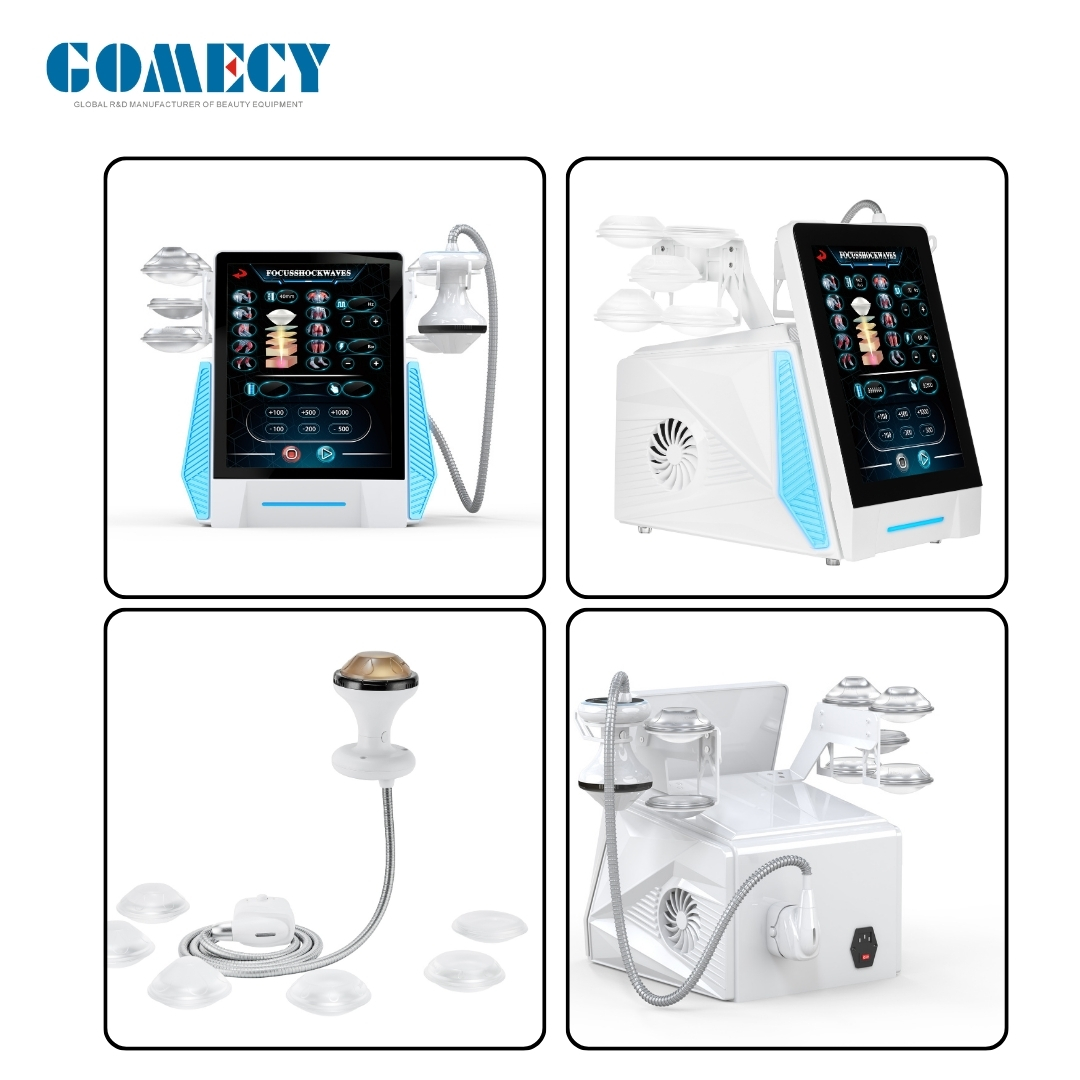 Portable Focus Shockwave Therapy Equipment For Physiotherapy Deep Tissue Healing Pain Relief Machine