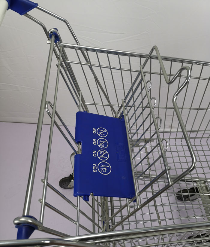 CE German Type Metal Grocery Shopping Trolley 110kgs Loading Capacity