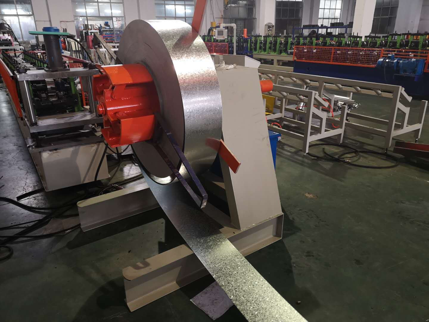 2.5mm Upright Rack Roll Forming Machine With 6 Meters Auto Stacker