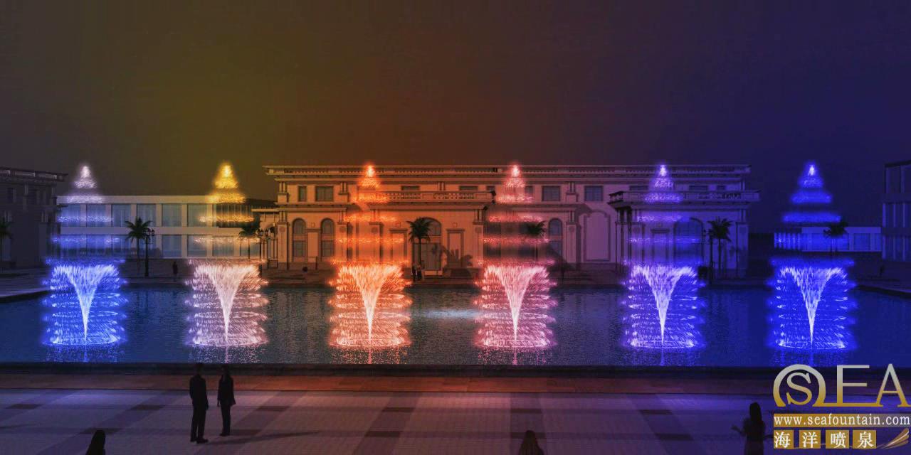 Multicolored shining manufacturer multimedia fountain Chinese experienced factory