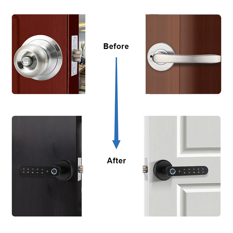 Emergency Power Smart Digital Lock Fingerprint Code Wifi Smart Lock