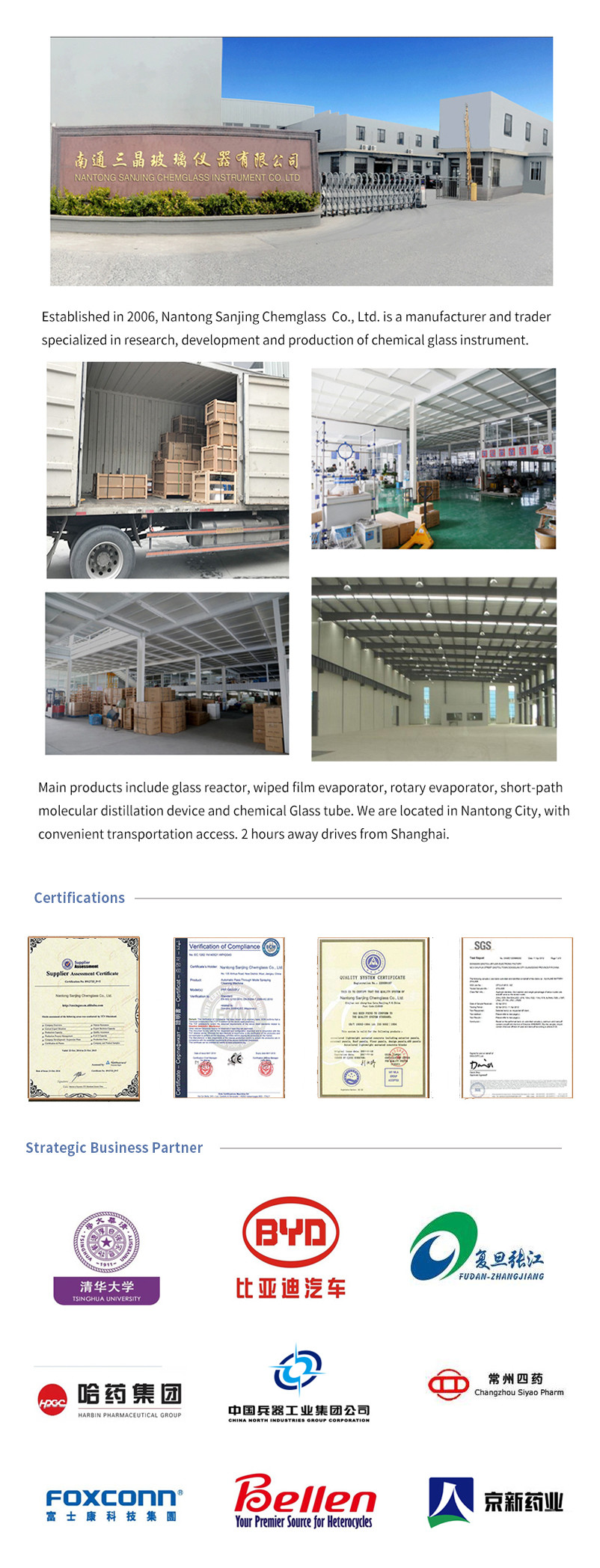 short path molecular distillation glass for CBD extraction can be custom made