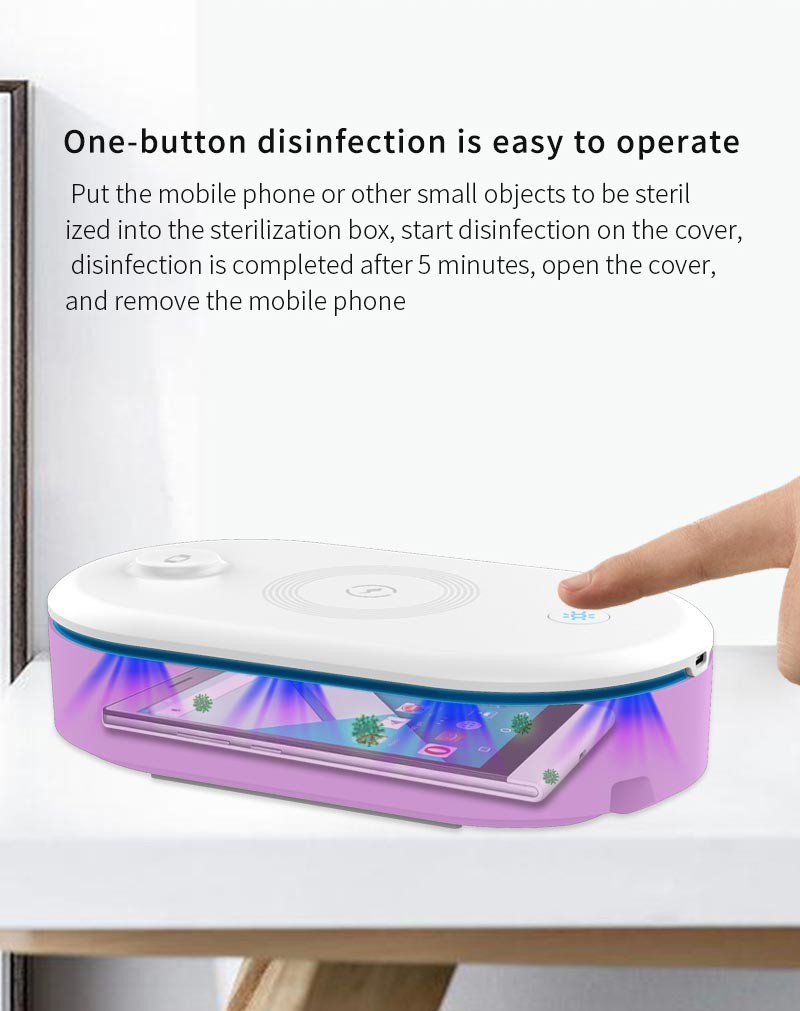 UVC Sterilizer Wireless Charging Station For Iphone Iwatch Airpods