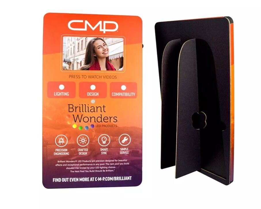 Cardboard POP Loop video advertising display,10 inch LCD video merchandising display