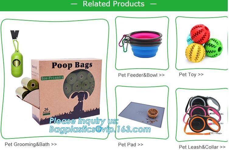 High Quality Eco-friendly Degradable Fashion With Printing Doggy Pet Dog Waste Poop Bags, Eco friendly pet dog waste poo