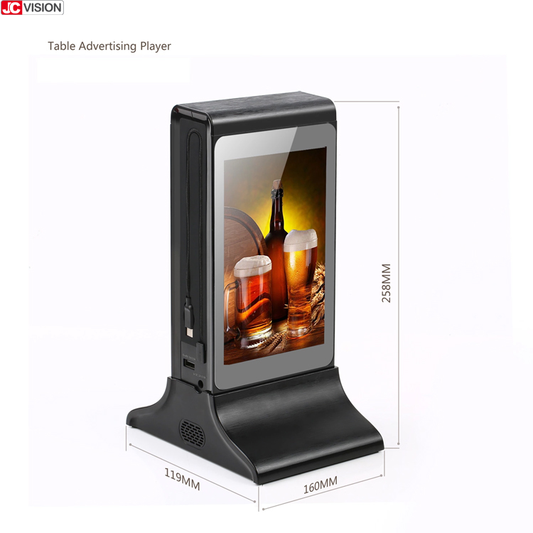 Restaurant 1080P HD Table Top Digital Signage WiFi Dual Power Bank Menu