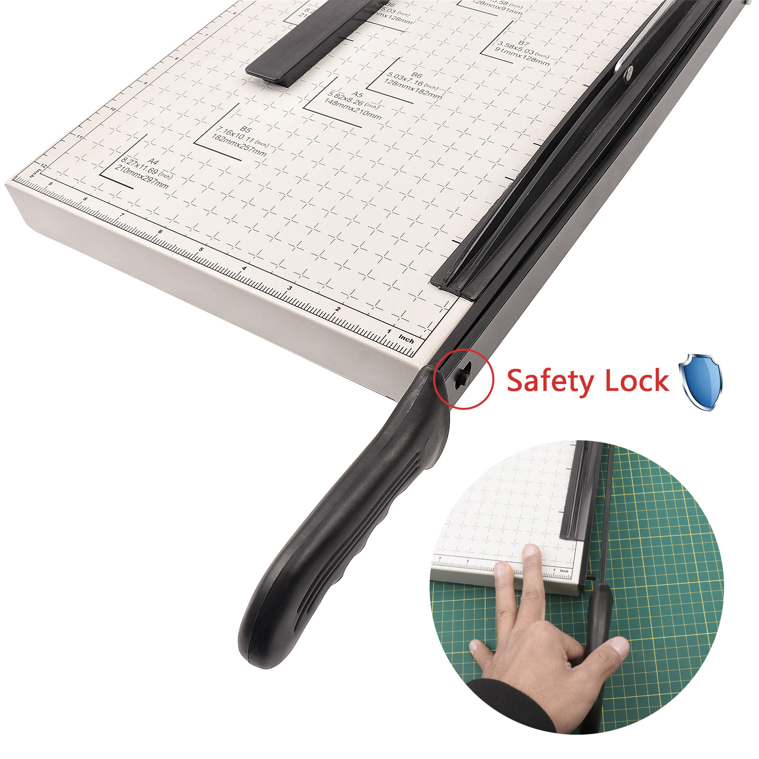 A4 Paper Trimmer 12 Sheets Cutting Thickness Steel Office Good Helper Manual Paper Cutter