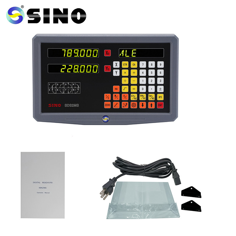 SDS 2MS DRO Kits Glass Linear Scale For Milling Lathe TTL SINO 2 Axis Digita Readout Test Instrument System
