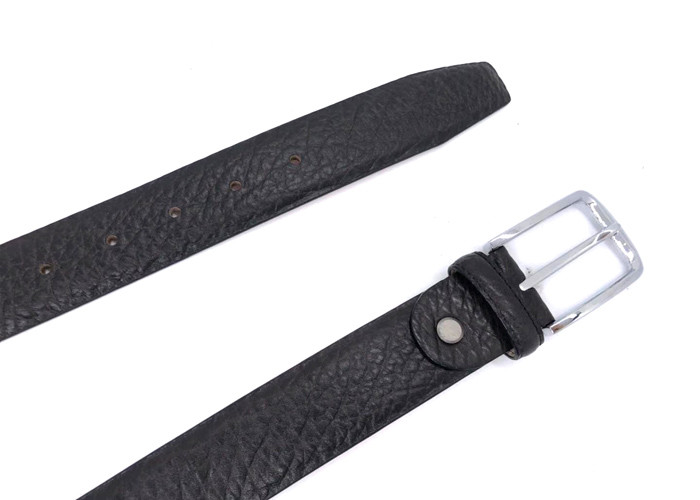 Custom Luxury Mens Leather Dress Belt Wide 3.5cm Logo Printing Stretchable