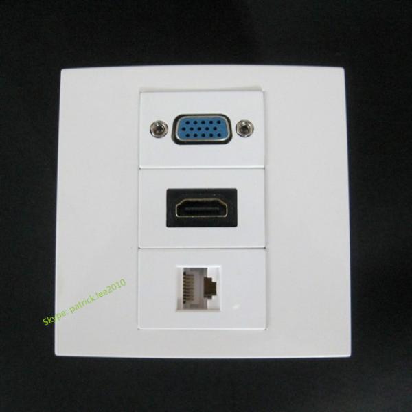 Quality Multimedia Panel Wall Socket With VGA PC HDMI RJ45 Compatible For Computer DVD Network for sale