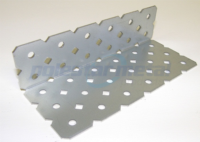 Zinc Plated Steel Construction Hardware Stripping Steel Angle Brackets