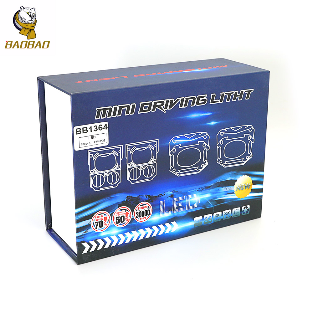 Aluminum 3 Beam White Yellow LED Spotlight Universal Motorcycle Parts