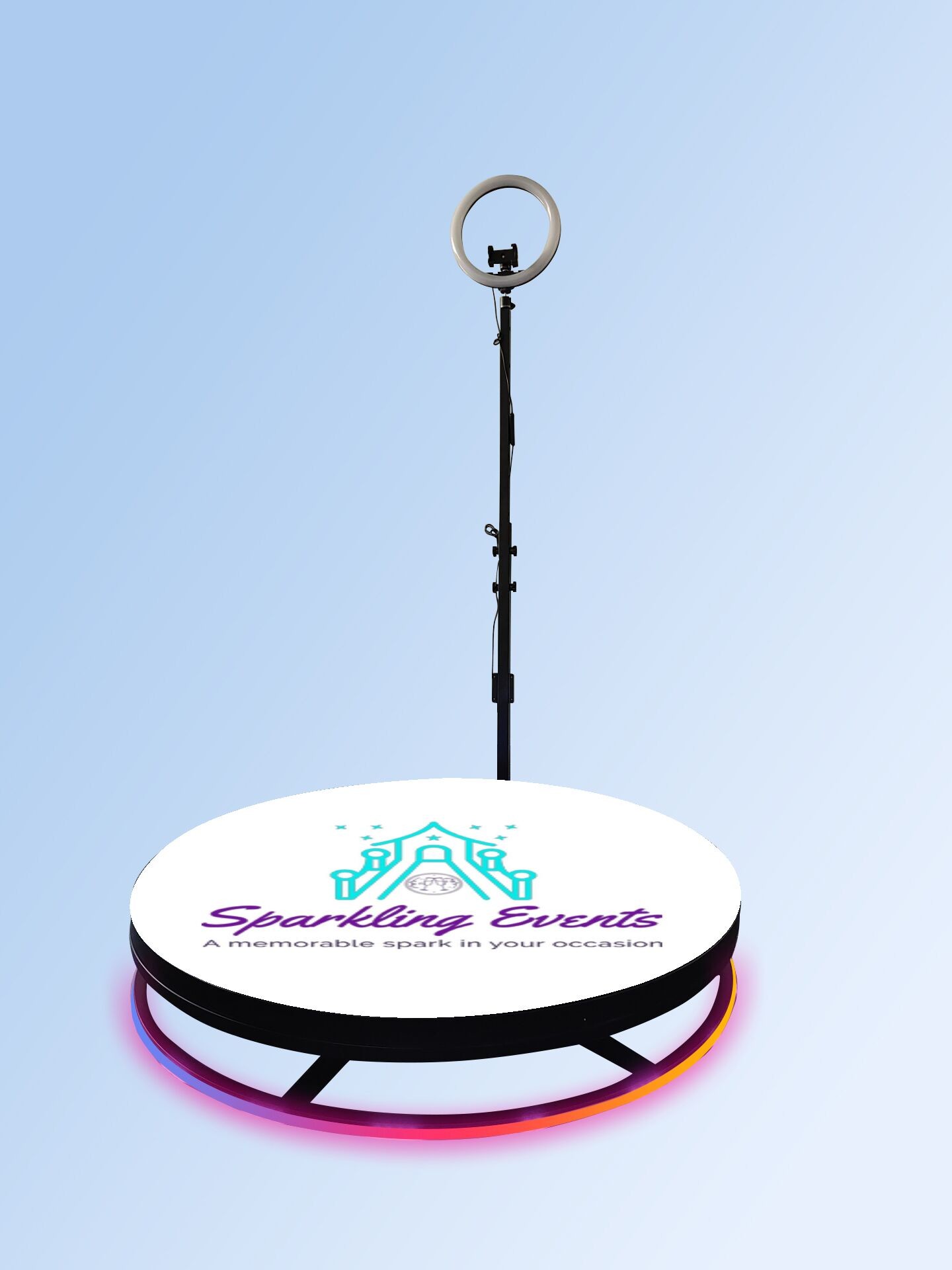 Automatic 360 Video Photo Booth 100 CM For Wedding Live Streaming Party