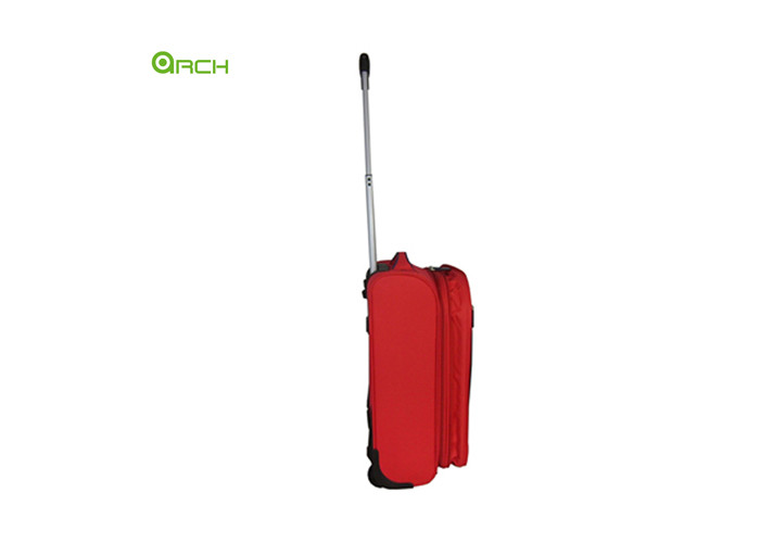 600D Polyester Trolley Soft Sided Luggage with Two Front Pockets