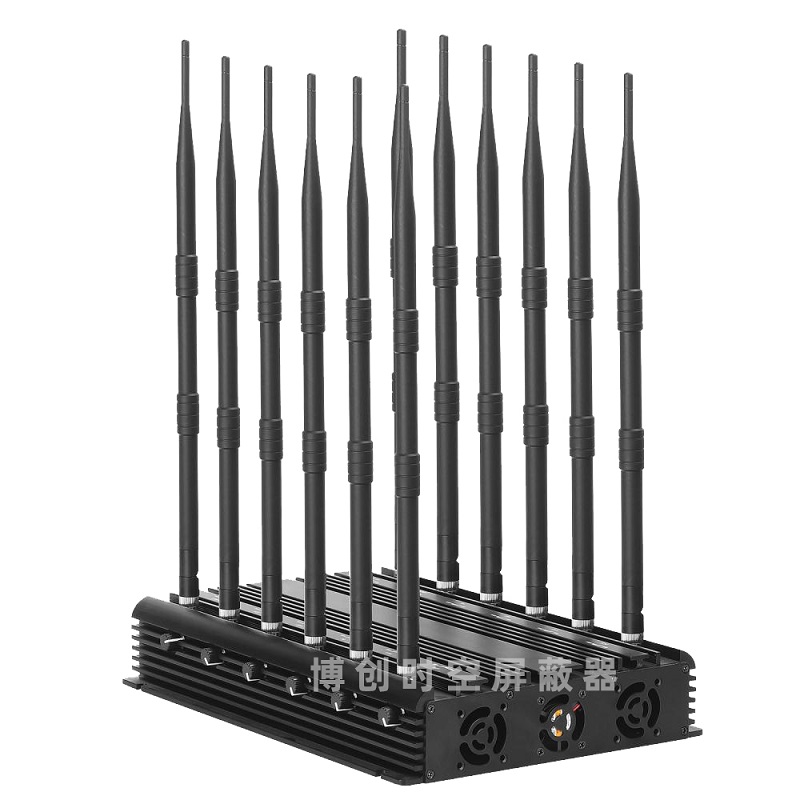 12 antenna mobile phone signal jammer, Wi Fi GPS LoJack signal blocker, mobile phone 4G jammer, 48W high-power jammer