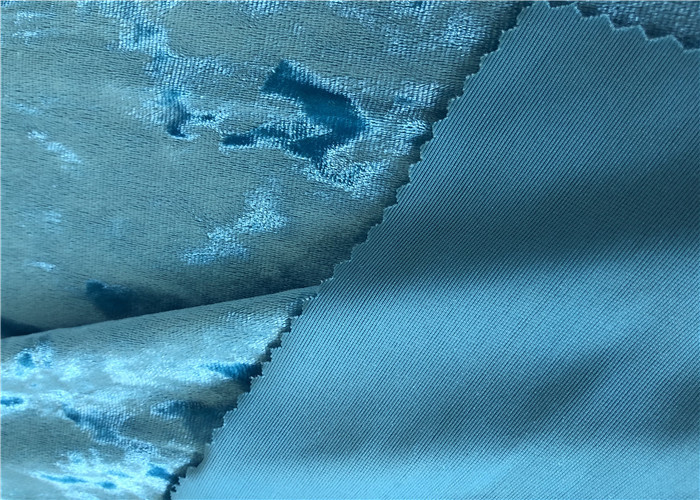 250gsm KS Polyester Spandex Velvet Fabric Crushed Ice Dress For Clothing