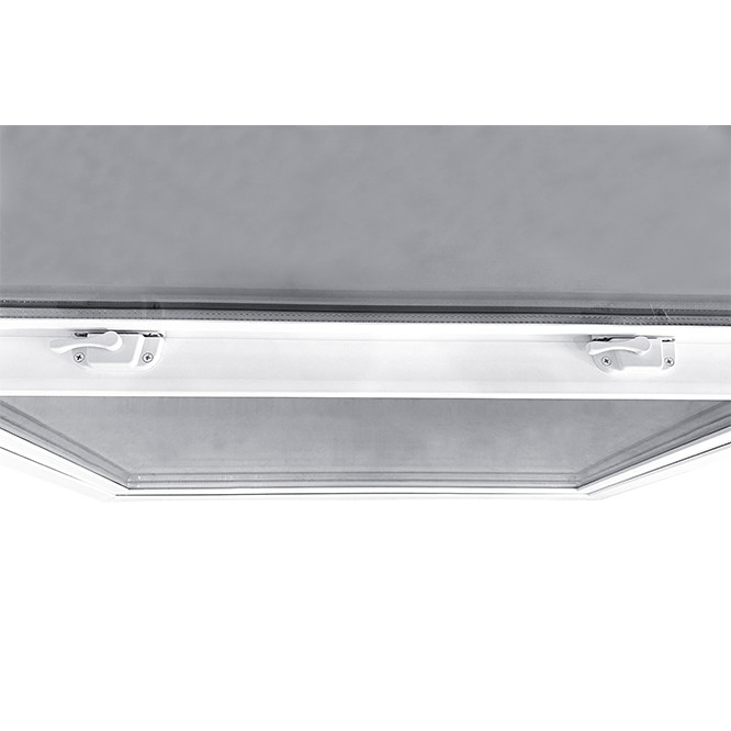 UPVC Single Hung Window All-body Profiles and Windproof Function with Customizable Aesthetic Design