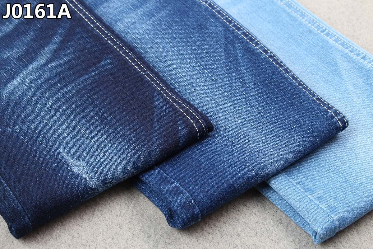 Warp Slub TR 10oz Denim Fabric High Stretch For Ladies Jeans