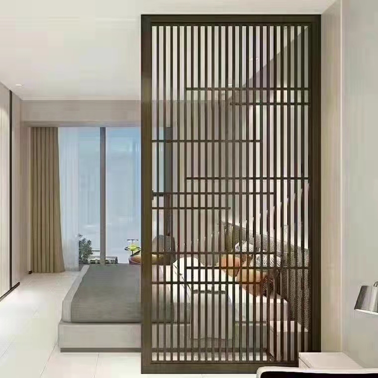 Modern gold room dividers partitions screen floor ceiling